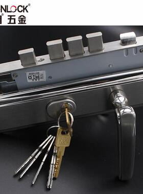 不锈钢304面板华锁防盗门RXL-06-0豪锁式实木欧门把手锁入户门执