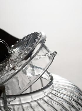 厂直销耐热玻璃家煮茶器泡茶壶过带PZJ滤南瓜壶高硼硅茶具家套装