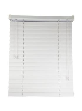 窗50mPVC仿木百叶办mZMH公室遮百叶帘卧室防水印光花百叶帘