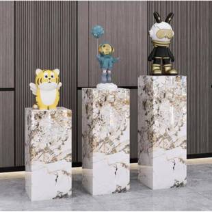 南京极简岩板台面餐边台面柜茶几家用岩板立柱造型摆件橱柜中岛台