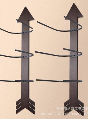 牛箭仔帽式头收纳架质挂壁收纳支架乡村农舍风挂木壁帽WIQ架展示