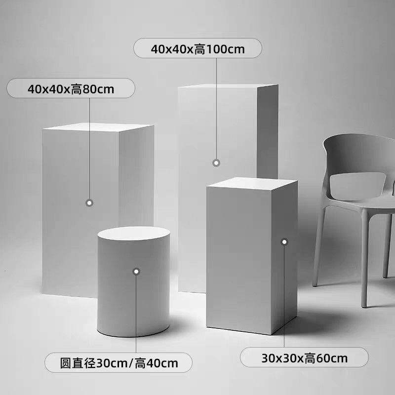 台展示台白窗木制275烤漆模特色底地座商业陈列展柜展会橱展台圆