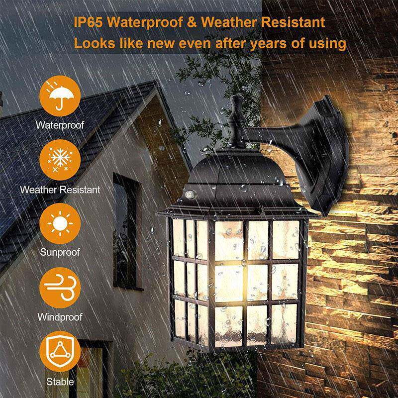 亚马e逊ld光感户外壁灯水庭院灯室外MDU小防别墅外墙壁区灯厂家