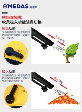 M除EDAS电动叶吹吸机树粉碎机QRH叶吹吸草叶落叶吹吸碎大功率尘吸