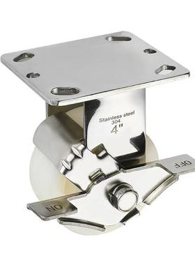 304不锈5钢架重型4寸寸6寸支寸8耐高温低温导电脚BIK轮万向刹车轮