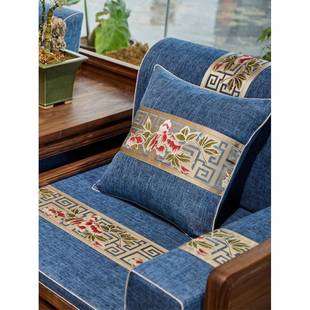 罗海汉床坐五垫件套中式古典沙WUV发实木家具垫子绵椰棕座靠垫垫