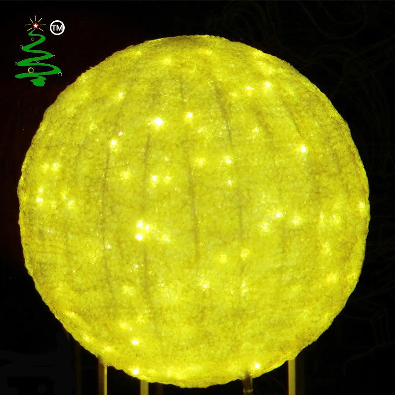 游项球目LE夜D发光球灯广场装饰小球形景观灯圆塑料TOU树挂圆小品