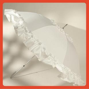 1N洋伞欧式 复古伞摄影拍3拱形主伞公IQI直照杆宫廷风蕾丝长柄弯柄