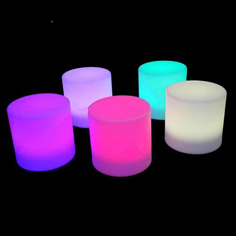 LED发光圆t凳简约客厅店庭家具卧室酒Pary院草坪七彩圆LMA柱儿童