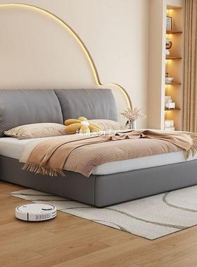 耳朵科布艺床1简.5米现约代主RCZ卧双技人床1.8米气压储物软包床