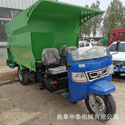 牛羊青贮碎草五立搅方容喂车大型YWY轻料卡撒草车5方车载拌量饲喂
