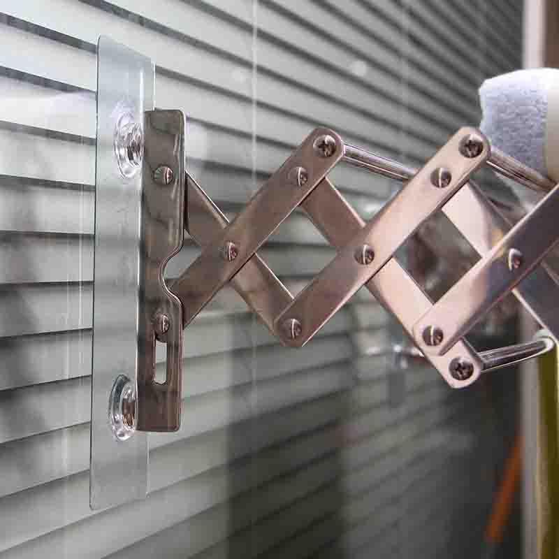 厂家不锈钢外伸浴缩毛卫巾架免打孔室可GPR生间毛巾架折叠置物架