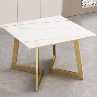 方3Y定WJA制岩板瓷砖餐桌腿铁架艺木茶几底座支实板桌脚大理石正