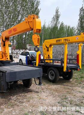 农3吨三随吊园林背用QHA车树吊小型三马子吊车轮厂家