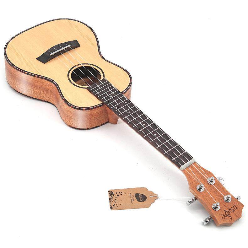XRU23吉寸丽双边云杉花心尤克桃里里ukulele乌克丽四弦小他厂家