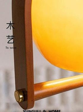 中寂古玻璃吊灯可伸缩诧餐JPT厅吧台灯日实式木风复古岛台餐桌饭