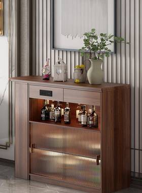 实木台桌中岛台靠伸缩户型家用多功能墙储物柜隔断IUN柜沙小发边