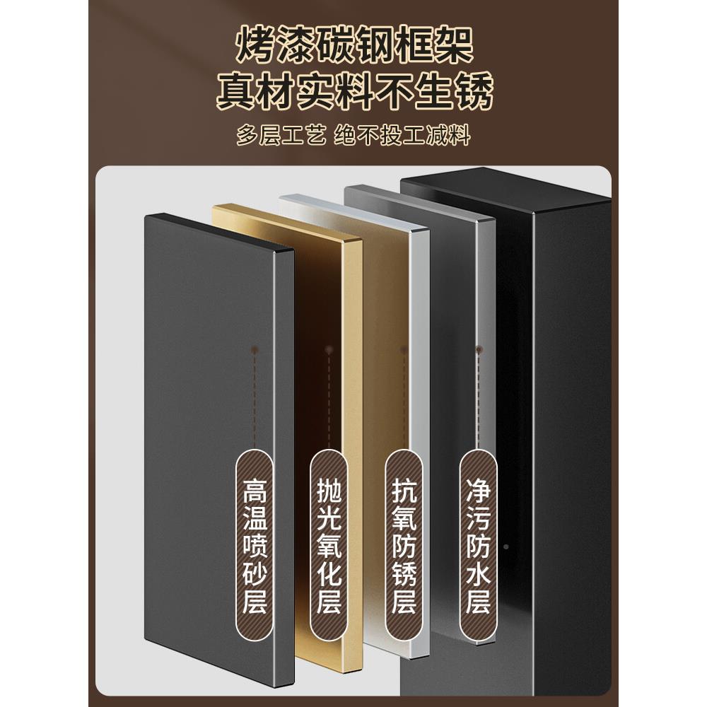 L厨房墙壁门置物柜免打孔壁料挂式带LJV防尘调物味品调置架墙上储