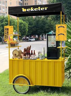 户移外小地吃摆摊位车展示架动摊小推车集市摊VGL位货车花车可售