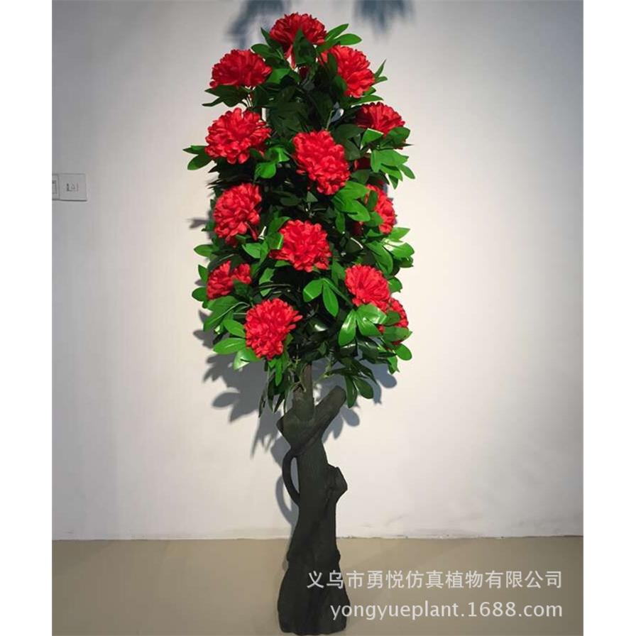 厂家直供仿真植物大型绿植物仿真牡丹花绣球花杜鹃花仿真桃花