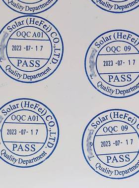 s卓达日期可调印检章4614检0无品牌/文本印品章qcpas验合格圆形回