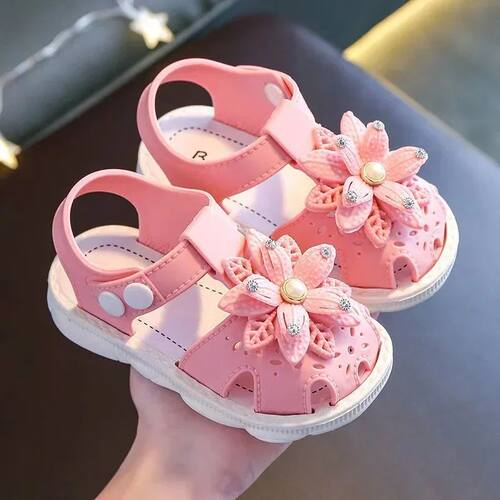 Solid Bow Children's Summer Shoes Cute PVC Beach Non Slip