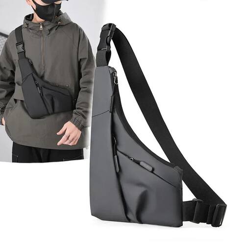 Anti Theft Close Fitting Chest Bag Men's Leisure Leather