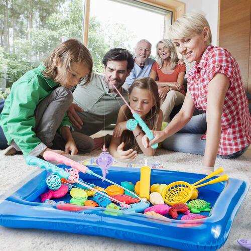 Double shell fishing toy children puzzle boys and girls pool