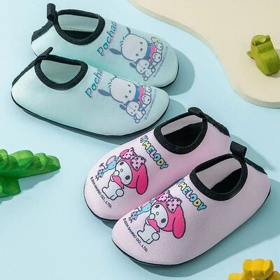 Boys and girls parent-child swimming beach