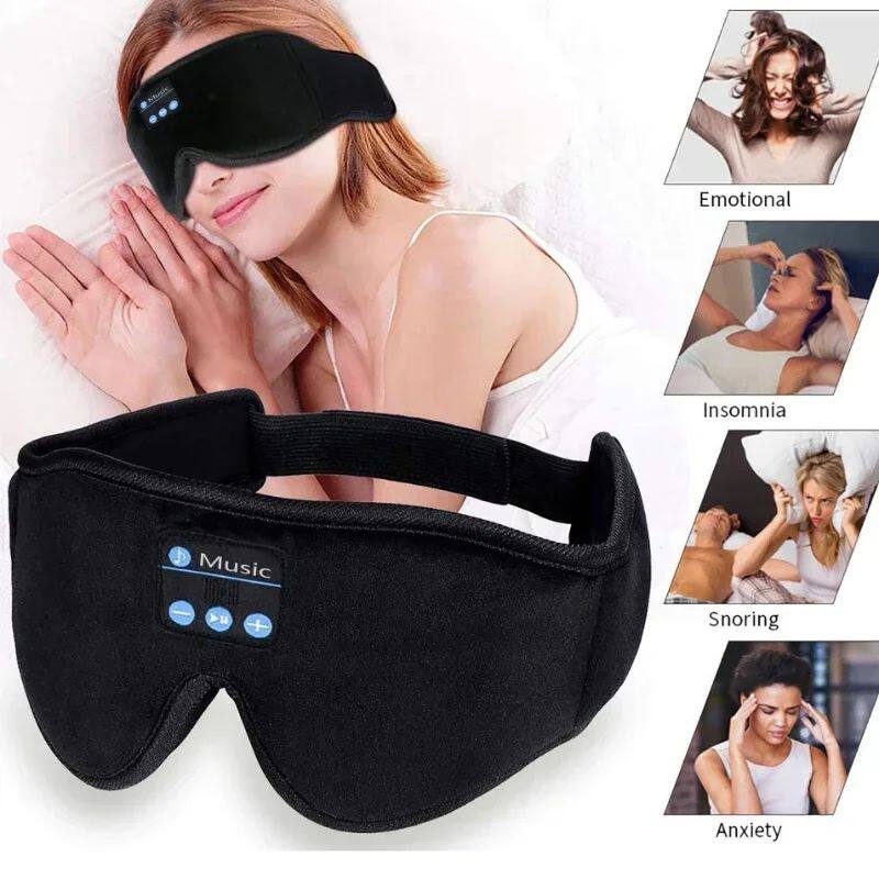 Mask For Sleep Headphones Bluetooth 3D Eye Mask Music Play