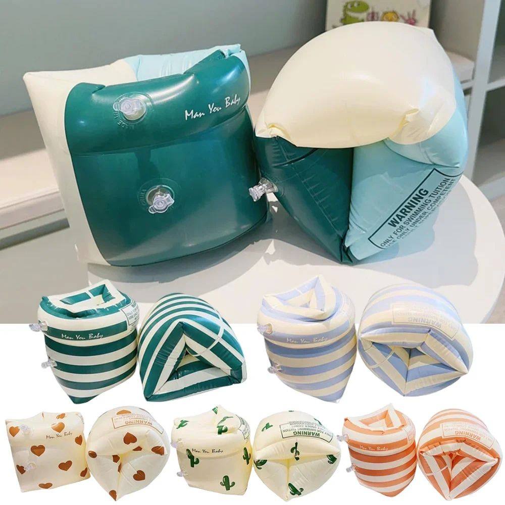 1Pair Pool Buoy Armbands Double Air Bag Inflatable Swimming