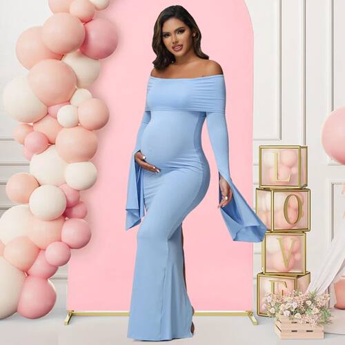 Women Maternity Dresses For Photoshoot Sexy Off Shoulder