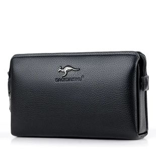New Luxury Brand Men Clutch Bag Leather Long Purse Password