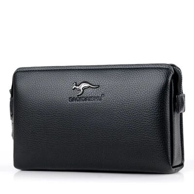 New Luxury Brand Men Clutch Bag Leather Long Purse Password