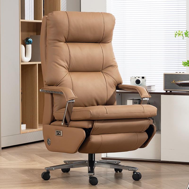 户奇T30-2真皮老板椅牛皮电脑椅