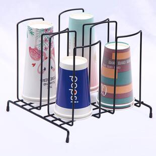 新款直销现货铁制桌面杯架倒放沥水杯架日用收纳一次性纸杯架加工