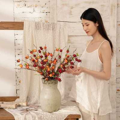 新款直销仿真山楂仿真花假花绿植物婚庆装饰工艺品INS跨境MW10888