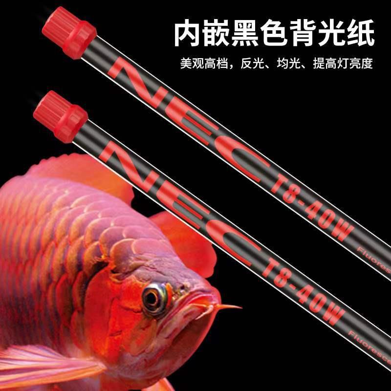 新款直销T8鱼缸灯NEC水族箱龙鱼缸灯架照明灯红龙诱色灯烤鱼超亮