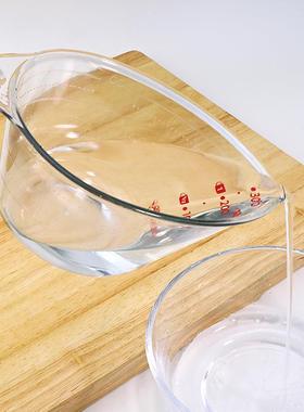 直销新款跨境亚马逊带刻度量杯 AS树脂硬塑料杯00ML量匙量勺烘焙