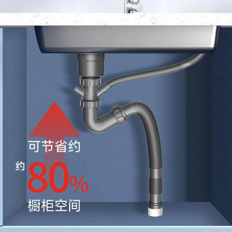 直销新款厨房水槽不锈钢下水器洗碗池单槽下水管防臭菜盆下水管,家装主材,下水器,淘宝优惠券,粉丝福利购,淘宝优惠卷