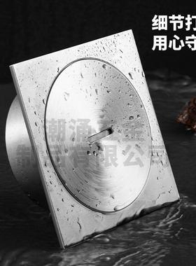 新款直销304不锈钢加厚清扫口地漏 DN110200全钢检修口 圆形地面