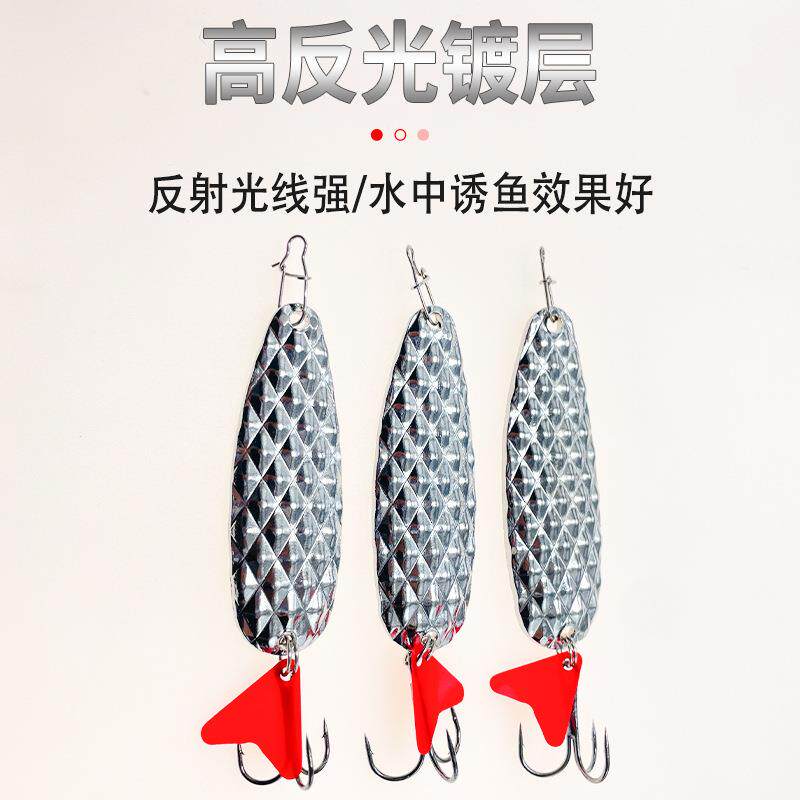 新款直销工厂路亚饵17g20g2g亮片三本钩勺型菠萝亮片假饵仿生翘嘴