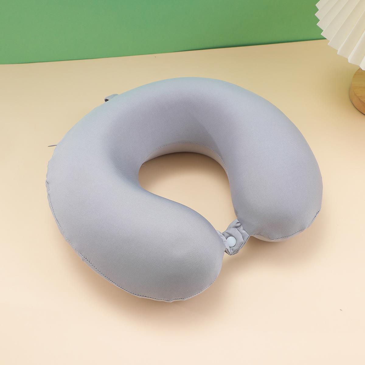 新款直销夏季冰丝护脖子凉爽u型枕记忆棉枕头慢回弹脖枕旅行颈枕