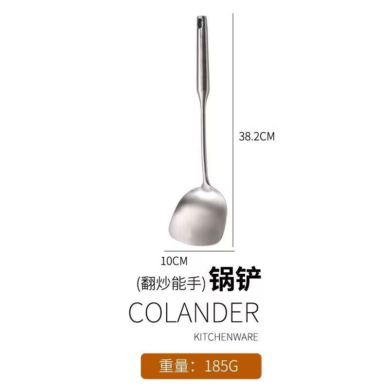 304不锈钢f厨具加厚厨房工具家用锅铲大漏勺汤勺煎铲面捞烹饪用具
