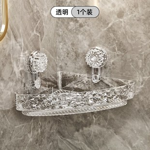 墙 吸盘转角墙角置物架浴室厕所架子卫生间三角洗漱台W洗手台挂式