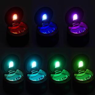 新款直销汽车车载多功能烟灰缸耐高温带盖自动亮灯装烟头防尘LED