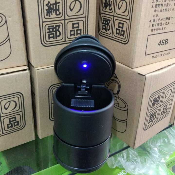 新款直销汽车烟灰缸 车用LED带灯烟灰缸车载磨砂烟灰缸4S店汽车用