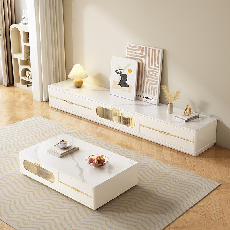 新款直销岩板茶几电视柜组合客厅现代简约轻奢电视机地柜小户型20
