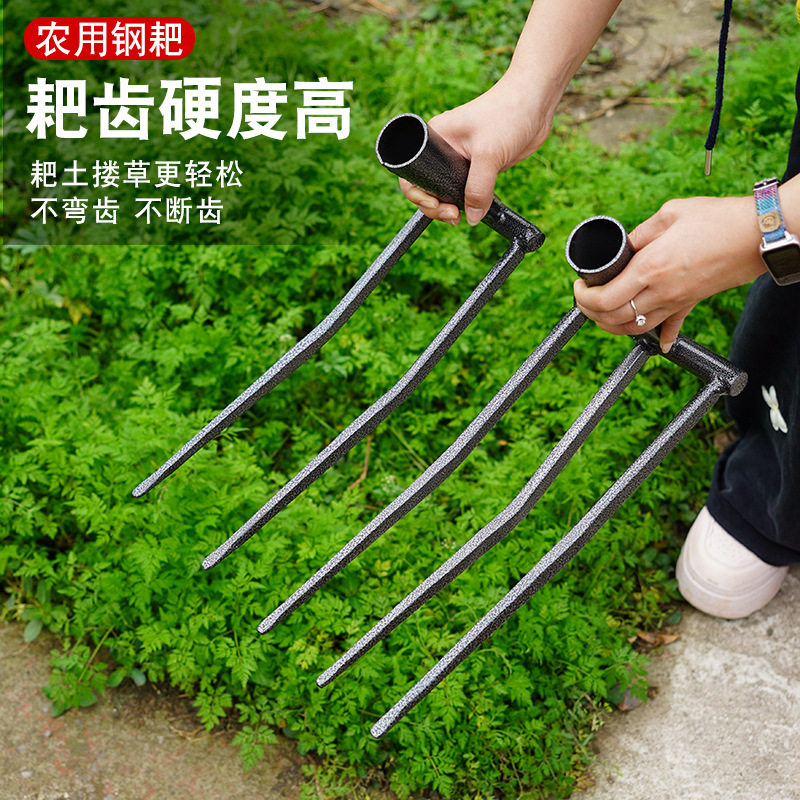 45钢锻打锻打二齿钉耙三齿耙子