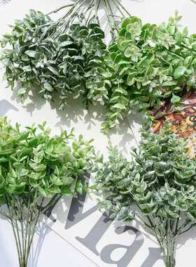 新款直销仿真花尤加利植物墙配件家居装饰手捧花玫瑰花墙假花INSY